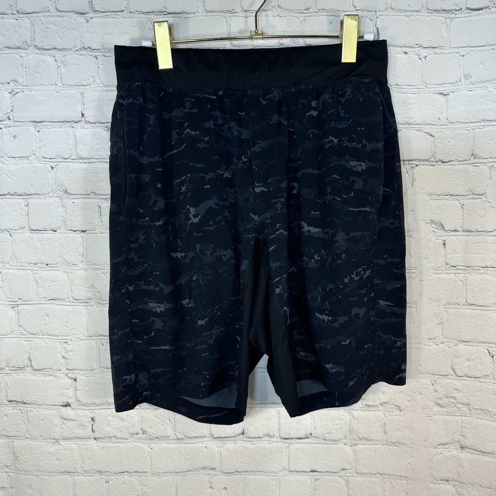 Lululemon The Short Linerless Shorts Mens Medium Black Grey Training Run